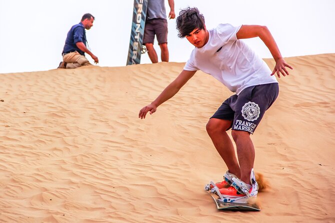 2-Days Dubai Combo City Tour with Dhow Cruise Dinner and Desert Safari - Sandboarding, henna, and the desert camp
