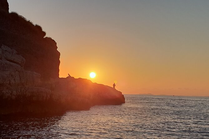 2-Hour Sorrento Coast Sunset Cruise with Dinner Experience - Punta Lagno’s waterfall and the view toward Capri