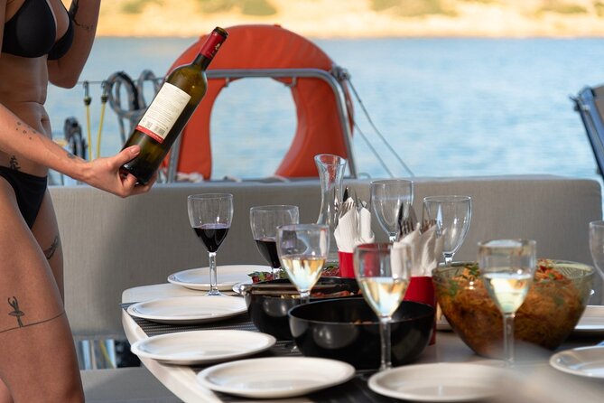 Ag. Nikolaos: Catamaran Trip with Sushi, Drinks, & Water Toys - Food, drinks, and the onboard meal