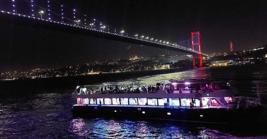 All Inclusive; Istanbul Bosphorus Dinner Cruise w/live shows - A three-course dinner with a clear drink choice