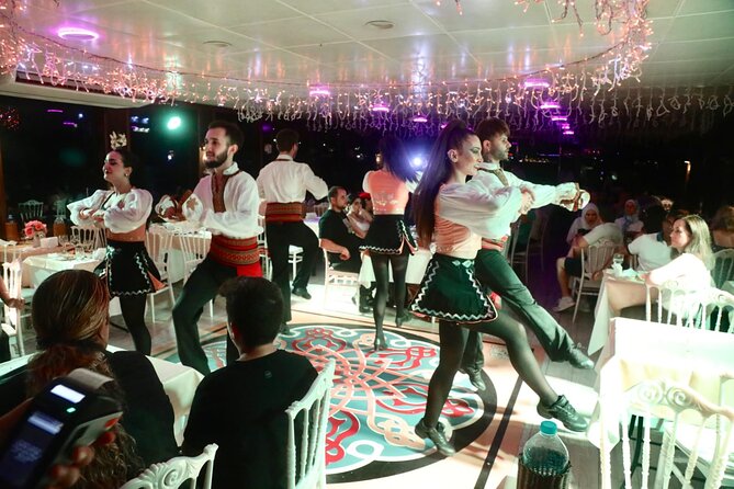 All Inclusive Luxury Bosphorus Dinner Cruise & Turkish Night Show - Sailing beneath Istanbul’s two illuminated bridges