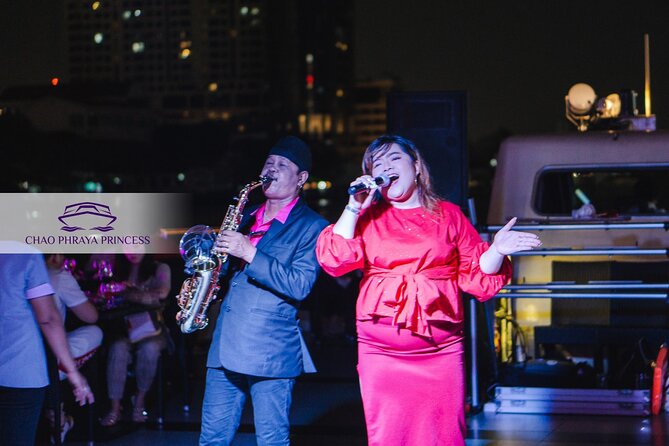 Bangkok Chao Phraya Princess Night Dinner Cruise - Wat Arun after dark