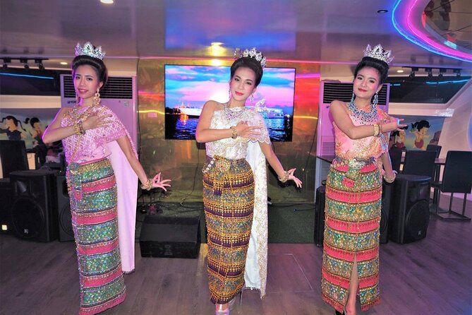 Bangkok Dinner Cruise with Intl Buffet, Live Music & Hotel Pickup - Bridges, Asiatique, and Bangkok After Dark