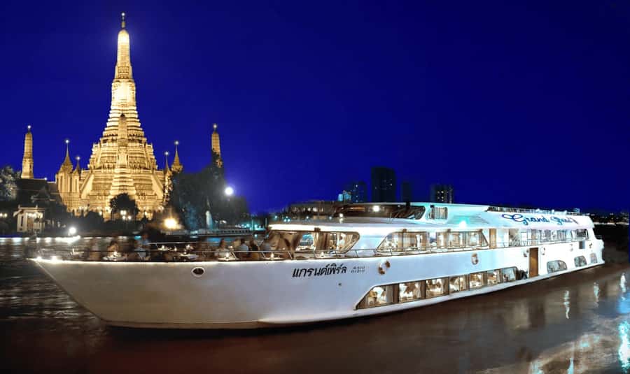 Bangkok: Grand Pearl Dinner Cruise with Hotel Transfer - What dinner includes, and what it does not