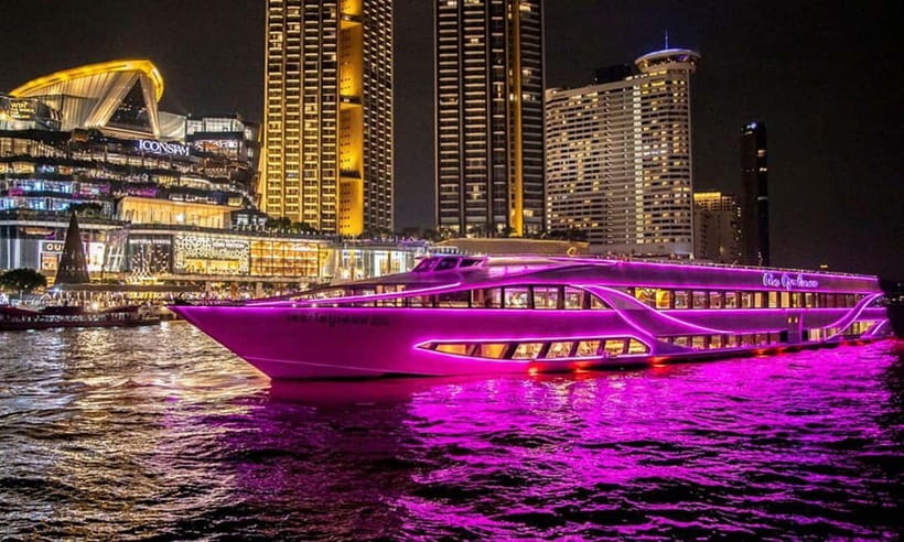Bangkok: Luxury Dinner Cruise on Chao Phraya River - Stepping aboard the three-deck Opulence