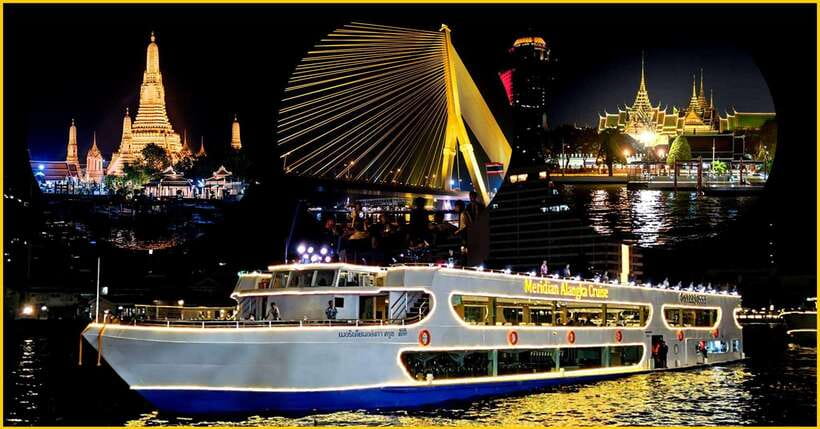 Bangkok: Noah 6 Stars Luxury Chaophraya River Dinner Cruise - A buffet built for mixed appetites