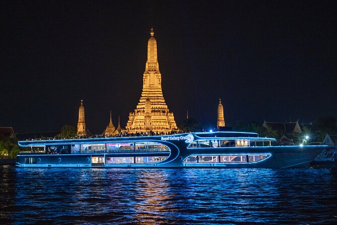Bangkok Royal Galaxy Chao Phraya River Dinner Cruise - Wat Arun from the river