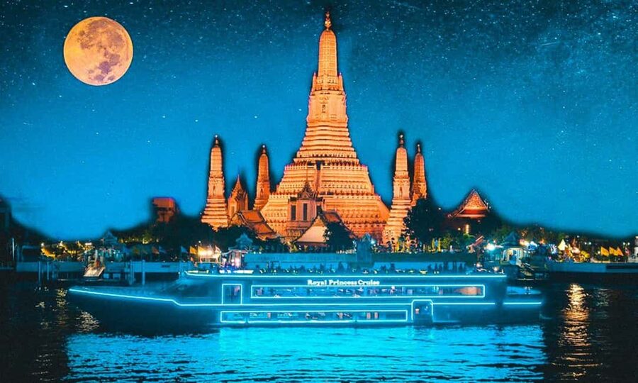 Bangkok: Royal Princess Cruise with Buffet Dinner & Show - Dinner with Thai and international choices