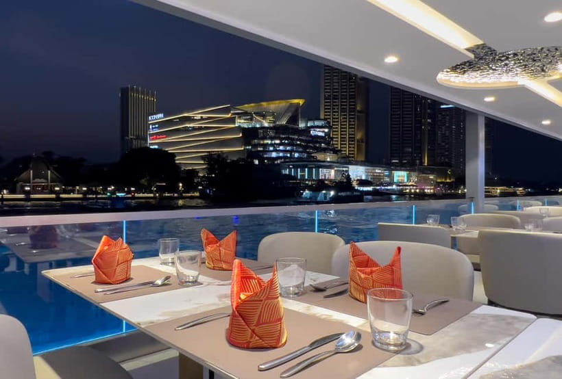 Bangkok:The Planet Sunset&Dinner Cruise on Chao Phraya River - What you see from Pier 1 to the upper deck