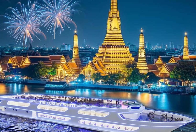 Bangkok: White Orchid Chao Phraya Dinner Cruise free Beer - The buffet: plentiful, casual, and not gourmet