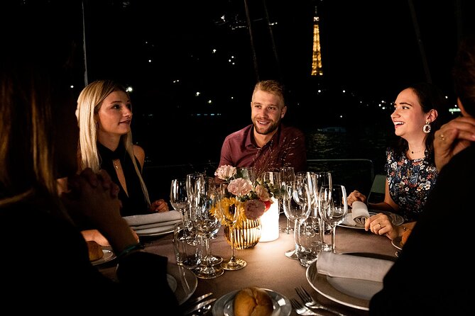 Bateaux Parisiens Seine River Gourmet Dinner & Sightseeing Cruise - Boarding beneath the Eiffel Tower at 8:30 pm