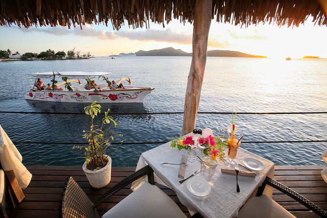 Bora Bora Sunset Cruise and Dinner at St James restaurant - Two hours on the Polynesian outrigger canoe