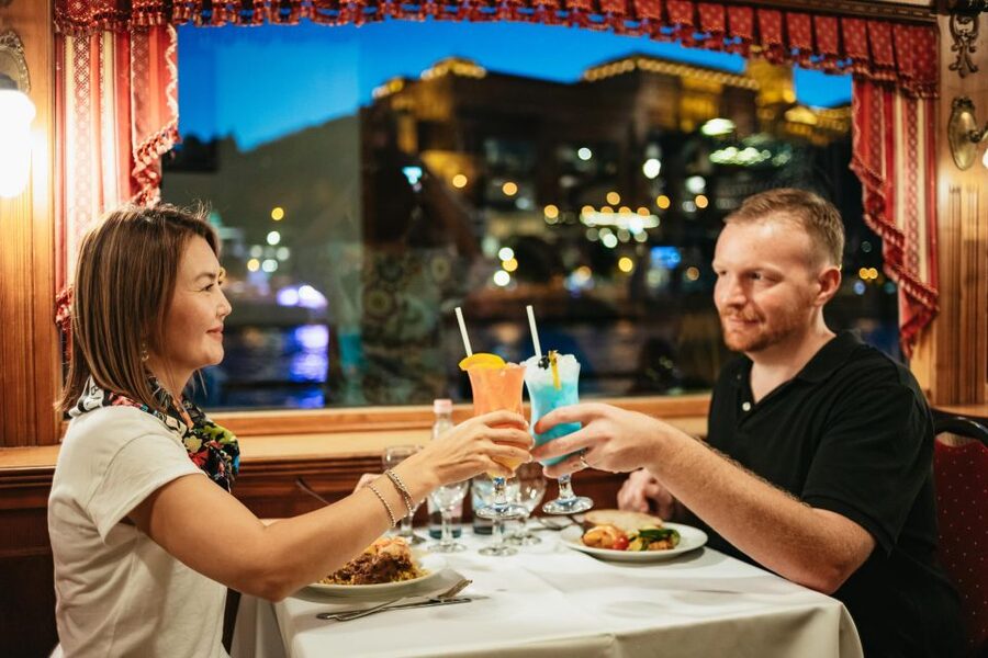 Budapest: Dinner Cruise with Live Music and Folk Dance Show - The ship, seating, and evening rhythm