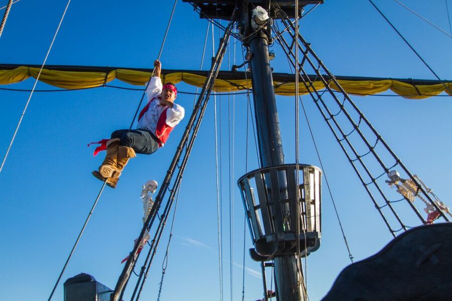 Cabo San Lucas: Sunset Pirate Ship Cruise with Dinner Show - Boarding at Dock 0 and getting settled