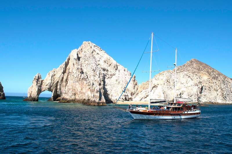 Cabo San Lucas: Sunset Yacht Cruise w/Chef Dinner & Open Bar - Dinner below deck with views through oversized windows