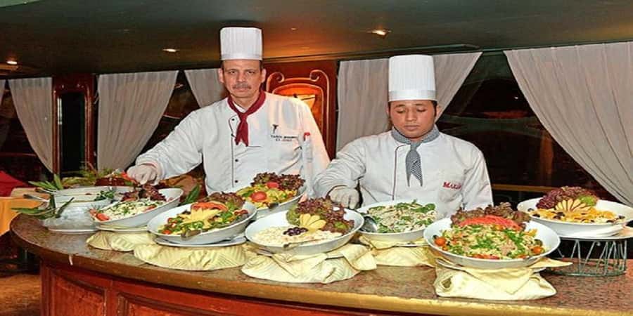 Cairo: Buffet Dinner Cruise with Folkloric Show - The Nile views at night