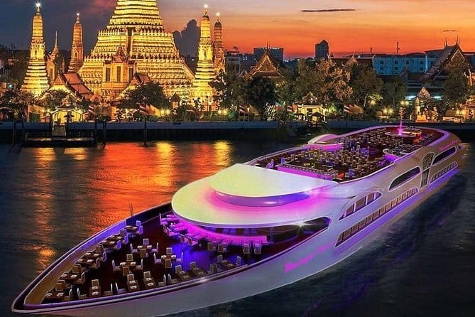 Chao Phraya Cruise +Indian Buffet Dinner - The open-air upper deck and river views