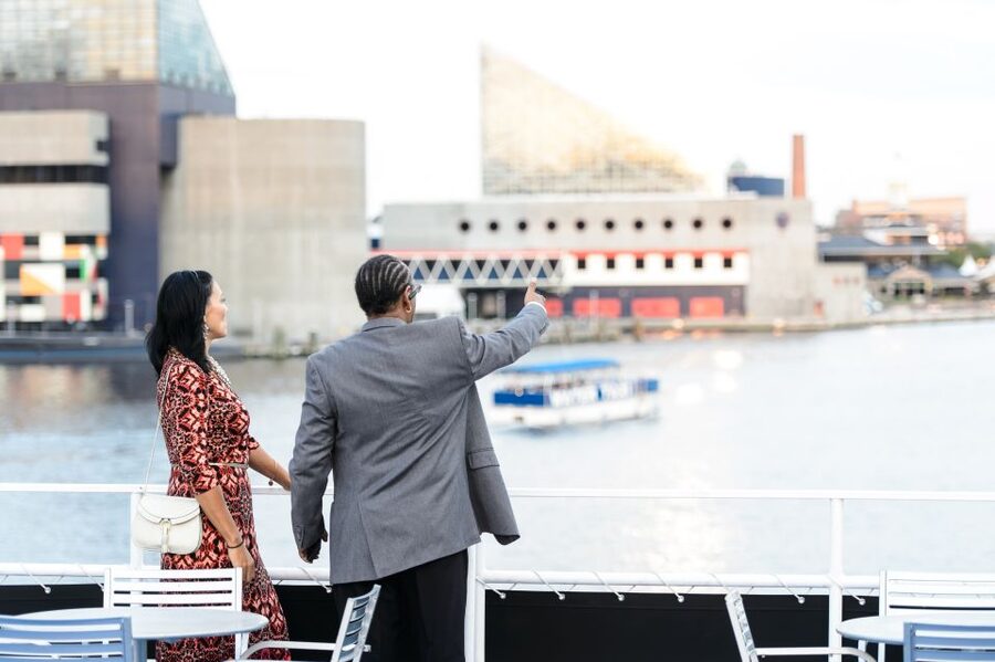 City Cruises Baltimore: Dinner & Dance Harbor Cruise - A buffet with chicken, flounder, and short ribs