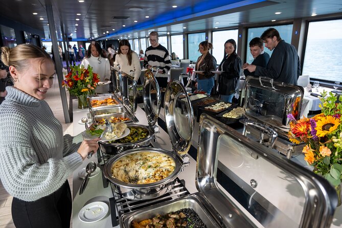 City Cruises San Diego: Buffet Dinner Cruise - DJ music and the social mood on board
