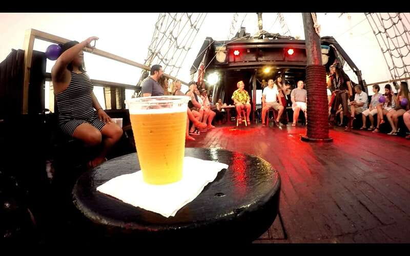 Cozumel: Pirate Ship Cruise with Open Bar, Dinner, and Show - Dancing, lights, and the final stretch