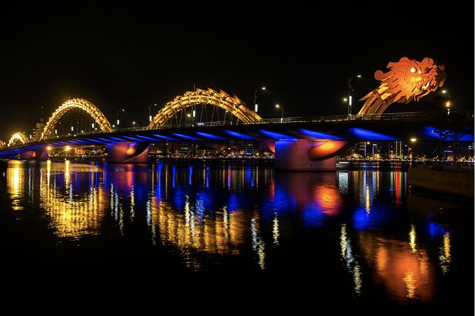 Da Nang By Night: Seafood dinner, night market and cruise trip - The Dragon Bridge, Han Bridge, and riverfront icons