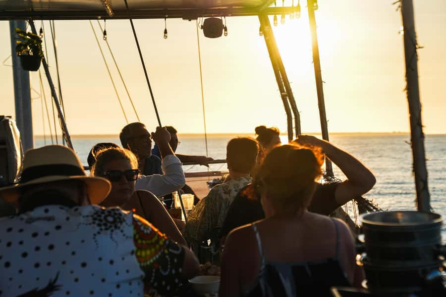 Darwin: Cape Adieu Sunset Cruise with 4-Course Dinner - A sunset dinner with Darwin Harbour as the backdrop