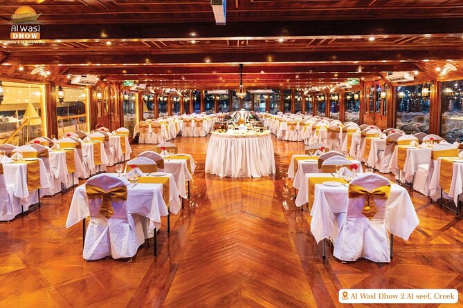 Dubai Best Dhow Cruise Dinner Buffet (Multi Cusine) - Tanora dance, puppets, and background music