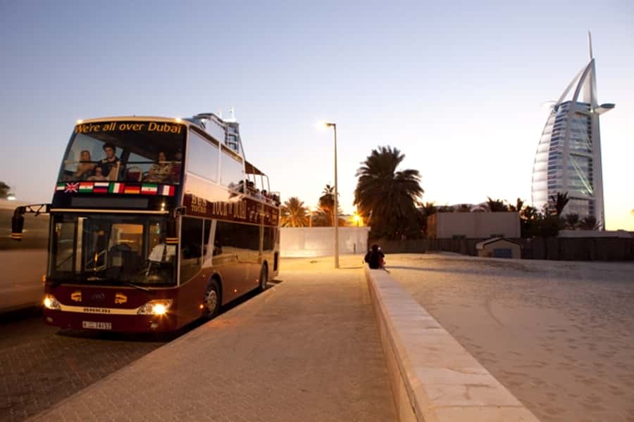 Dubai: Big Bus Panoramic Night Tour & Optional Dinner Cruise - What the $46 price gets you