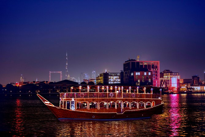 Dubai Creek Luxury Dhow Dinner Cruise with Optional Transfer - Dinner from the buffet
