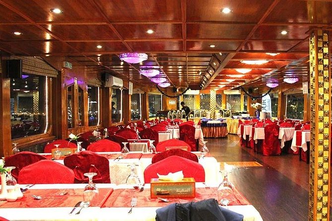 Dubai Dhow Dinner Cruise Marina with pickup drop option - The Tanoura Show and Evening Atmosphere