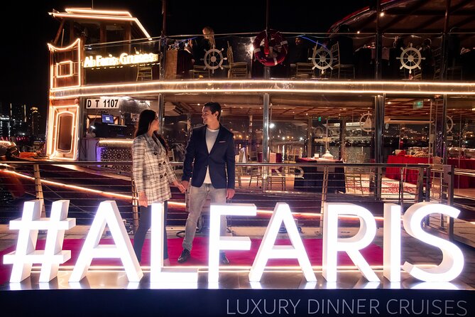 Dubai Luxury Canal Dinner Cruise with Optional Transfer - The Burj Khalifa from the water