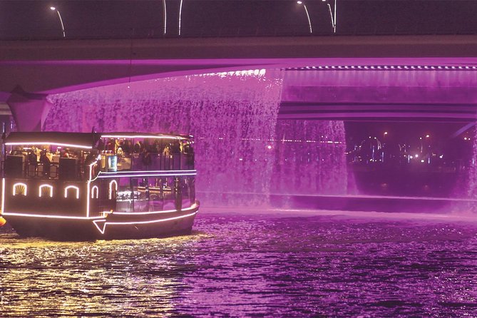 Dubai Luxury Canal Dinner Cruise with Optional Transfer - Dubai Water Canal and the waterfall bridge