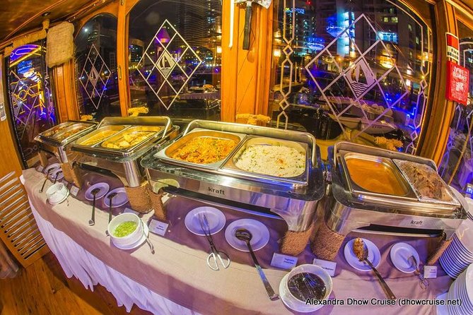 Dubai Marina Dhow Dinner Cruise with Transfers - The route: yacht club, marina towers, and Ain Dubai
