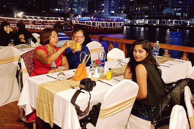 Dubai Marina Dinner Cruise - Upper deck views versus the indoor cabin