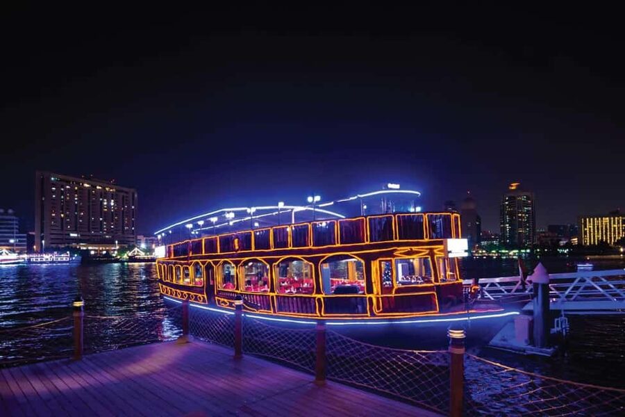 Dubai Marina Dinner Cruise – Live Show, AC & Open Bar - Leaving the Marina and Finding Your Boat