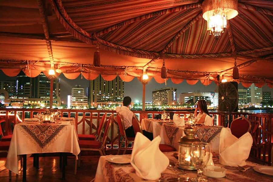 Dubai Marina Dinner Cruise – Live Show, AC & Open Bar - Buffet Dinner and Live Cooking Stations