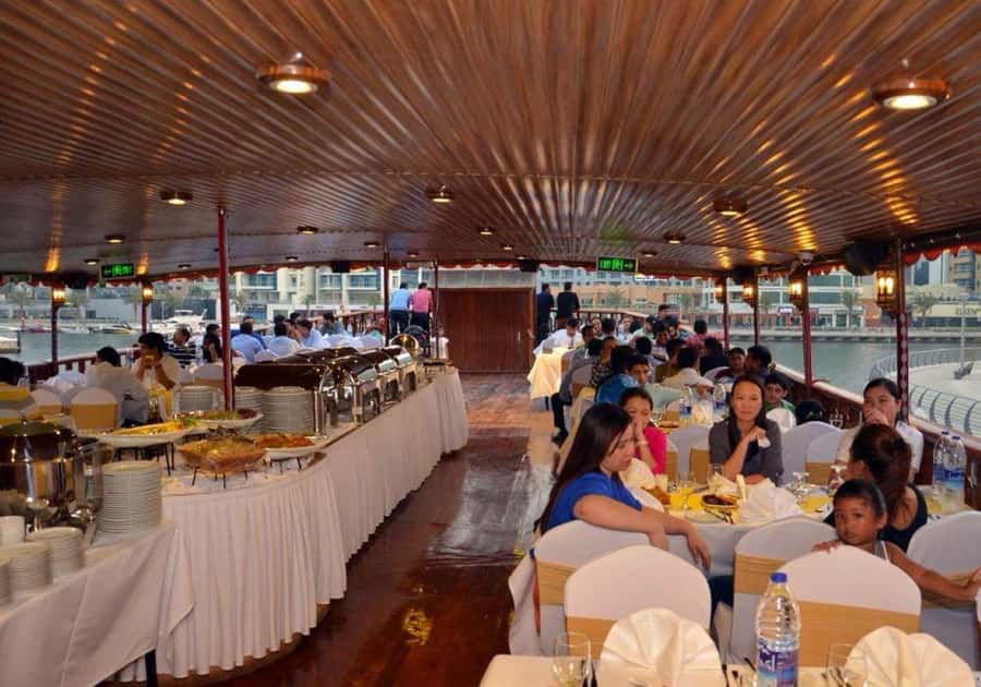 Dubai Marina Dinner Cruise with Live Entertainment(Al Wasl) - Dubai Marina after sunset