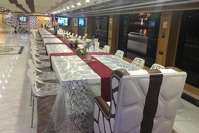 Dubai Marina Luxury Cruise w/ 5 Star Buffet Dinner & Transfer - Tanoura dancing, music, and the party-boat question