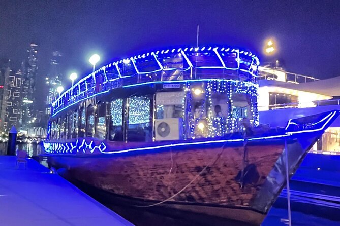 Dubai Marina Unique Dhow Cruise Buffet Dinner and Belly Dance - Passing JBR and the main marina