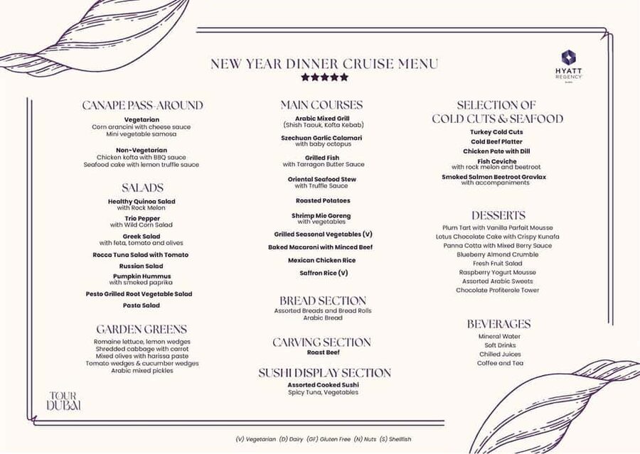 Dubai: New Year's Eve Marina Dhow Dinner Cruise - Practical advice before you reserve