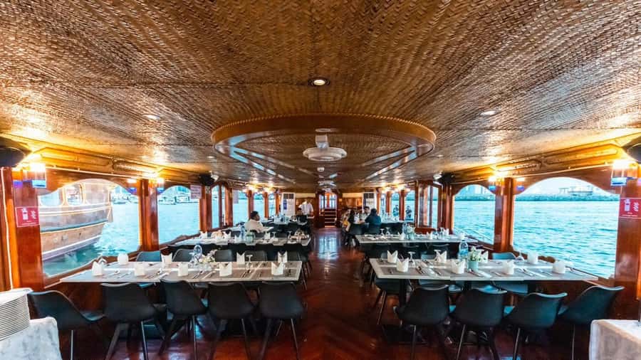 Dubai: Scenic Dhow Cruise with Buffet Dinner and Live Shows - Buffet dinner with local and international choices