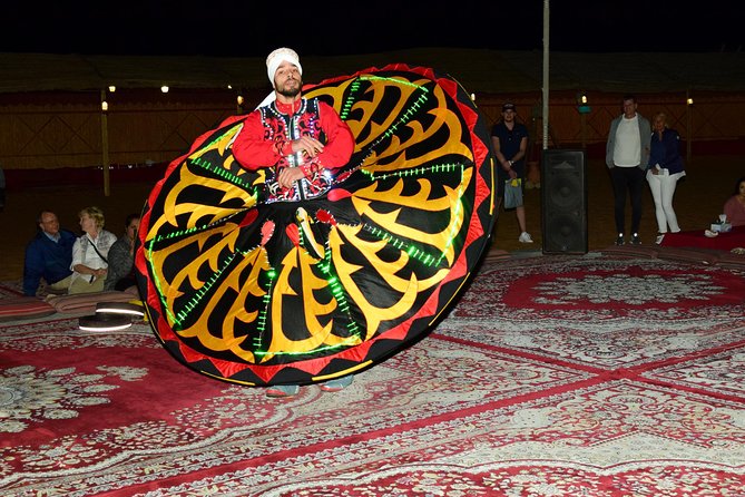 Dubai Super Saver: Desert Camp Experience by 4x4 and Dhow Dinner Cruise - Dinner, dancing, and the desert sky