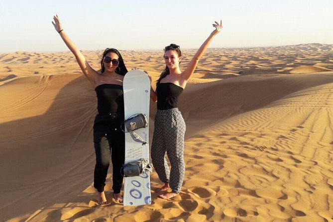 Dubai Trio: Desert Safari, ,Dubai City Tour & Dhow Cruise Dinner - Desert dinner and evening entertainment