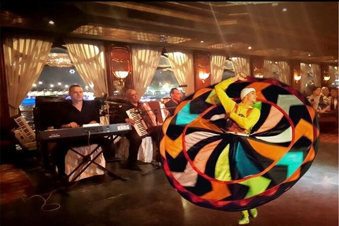 Evening Dinner Nile Cruise in Cairo with Private Transport - Live music, Tanoura spinning, and belly dancing
