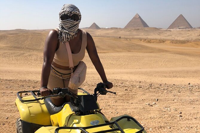 Giza pyramids, Sphinx, ATV bike, Lunch,Camel ride, Dinner cruise& shopping tour - A two-hour Nile dinner cruise after sunset