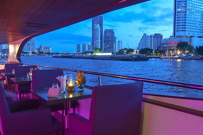 Grand Pearl Dinner Cruise along Chao Phraya River with Pickup - The route to Pinklao Bridge and Wat Arun