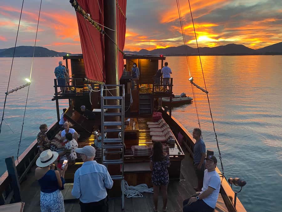 Hua Hin: Siamtara Sunset Sailing Dinner Cruise with Pickup - A pirate ship with a Hua Hin address
