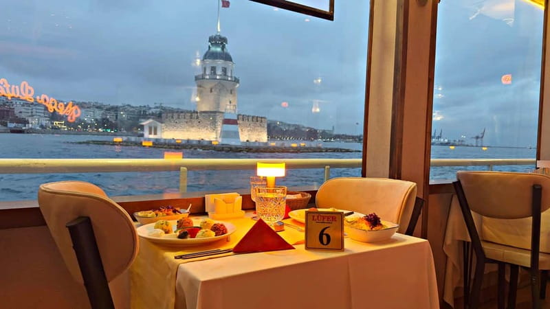 Istanbul: Bosphorus Dinner Cruise & Show with Private Table - The route from Dolmabahçe Palace to Maiden’s Tower