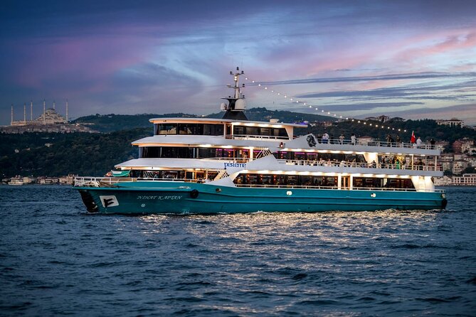 İstanbul Bosphorus Dinner Cruise with Traditional Turkish Show - The Bosphorus Bridge after dark