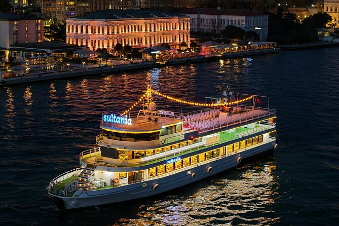 Istanbul Bosphorus Dinner Cruise with Turkish Night Show & Pickup - Istanbul by night from the Bosphorus